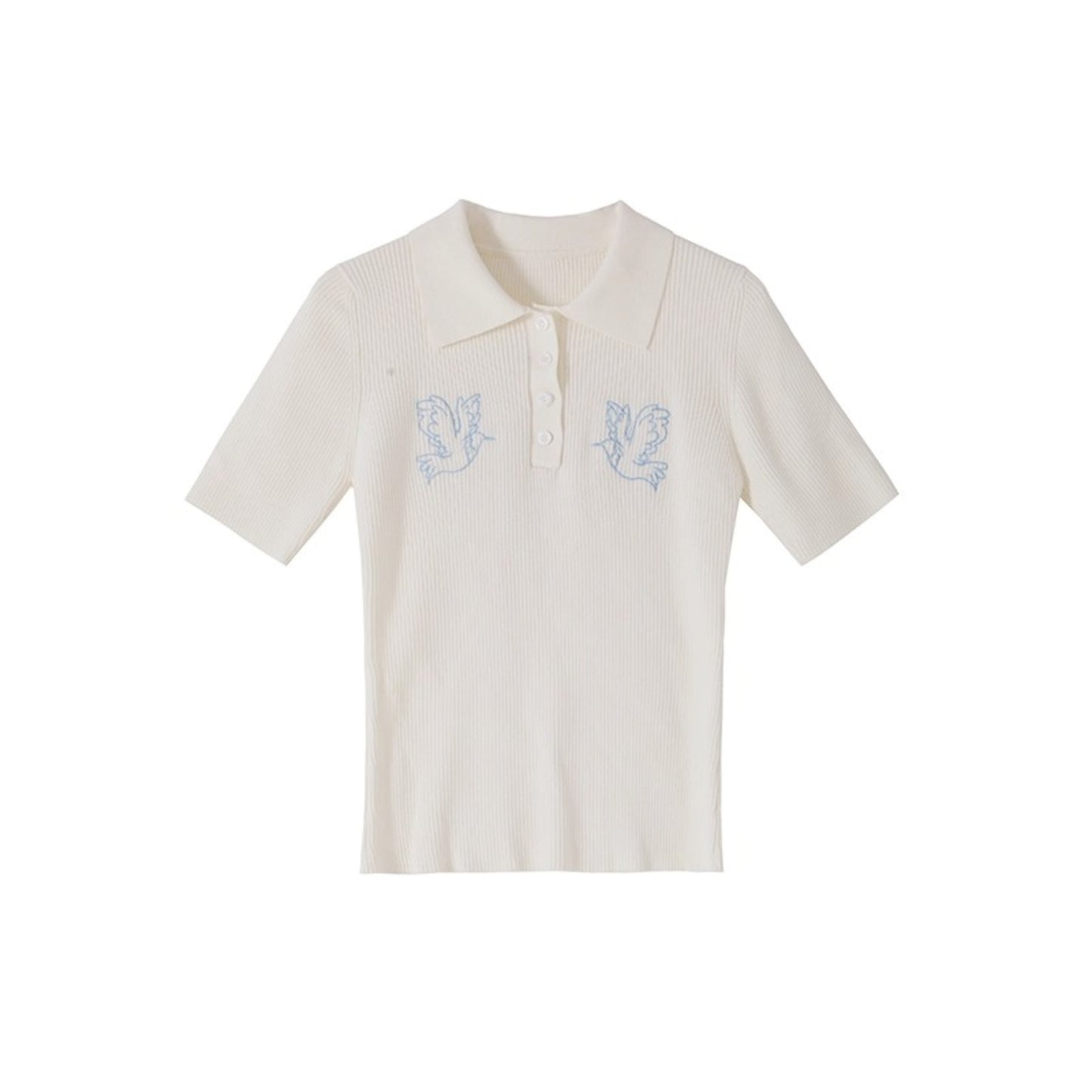 Asuka Love Poems Embroidery Polo Shirt