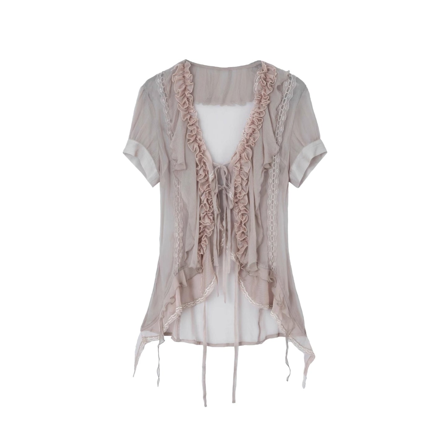 Gauze Ruffle Shirt