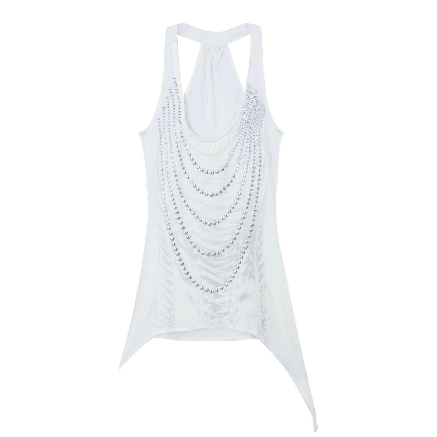 Rhinestone Long Tank Top
