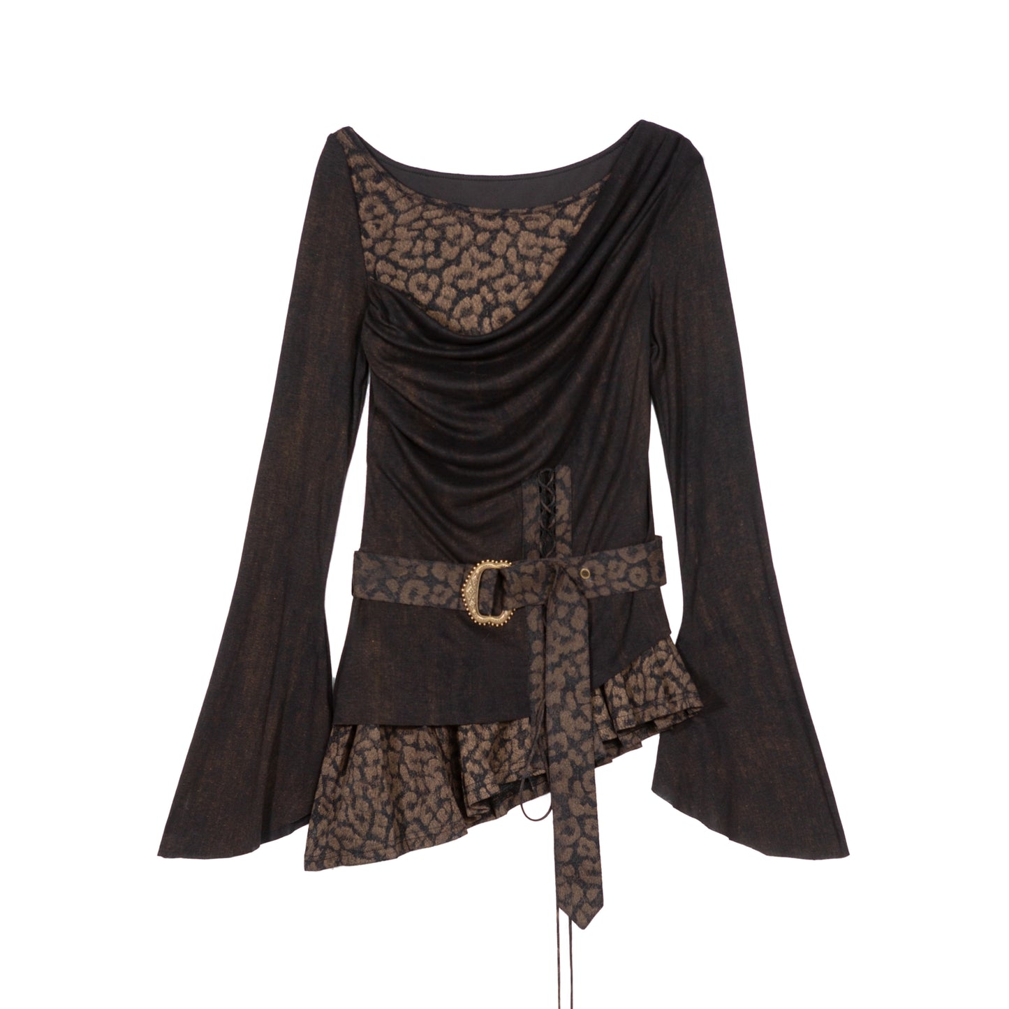 Knitted Contrast Patchwork Top