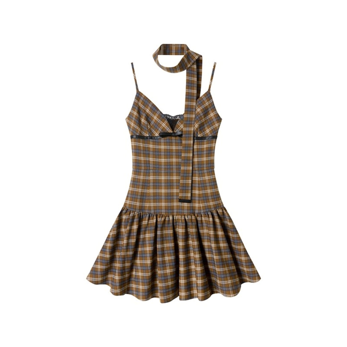 Uena Lace V-Neck Puffy Dress