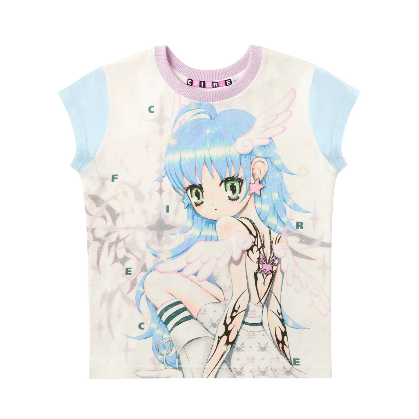 Six-Winged Angel Printed Blouse