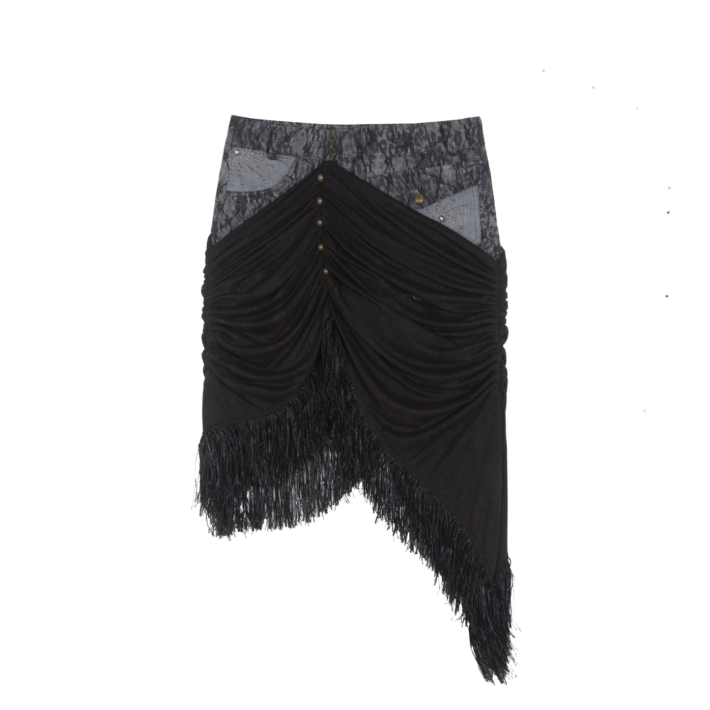 Patchwork Knit Skirt