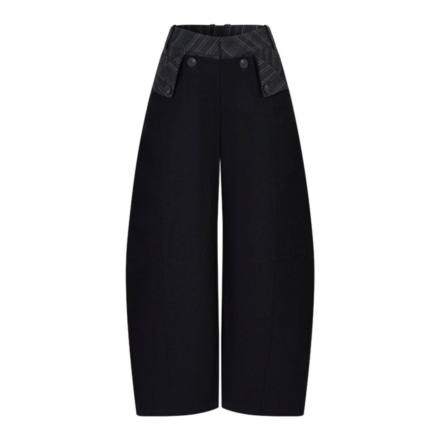 Double Waist Scimitar Loose Jeans