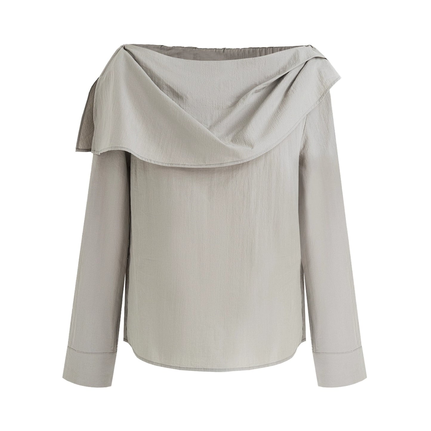 Double-Neck Slanted Shoulder Shirt
