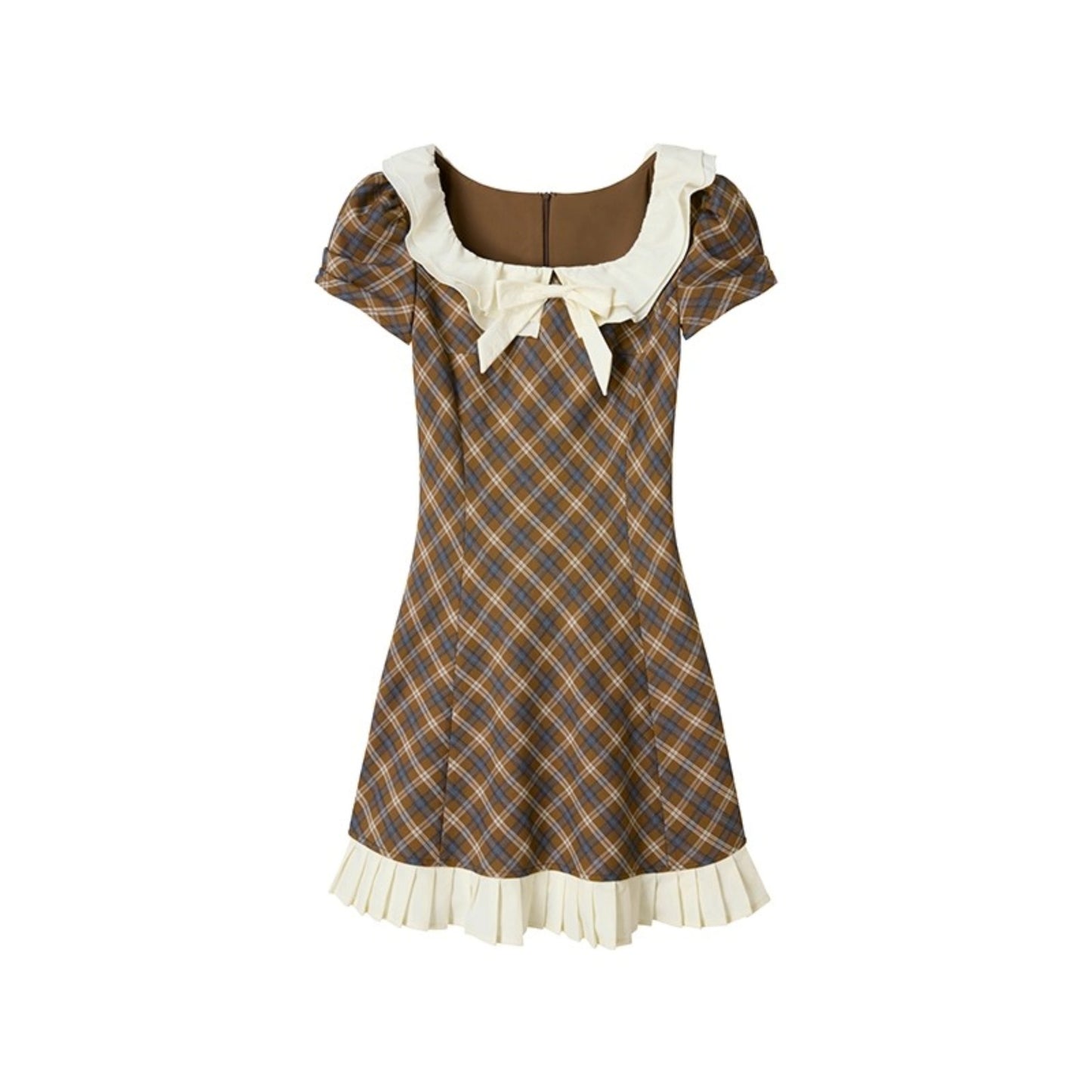 Check A-Line Waist Dress