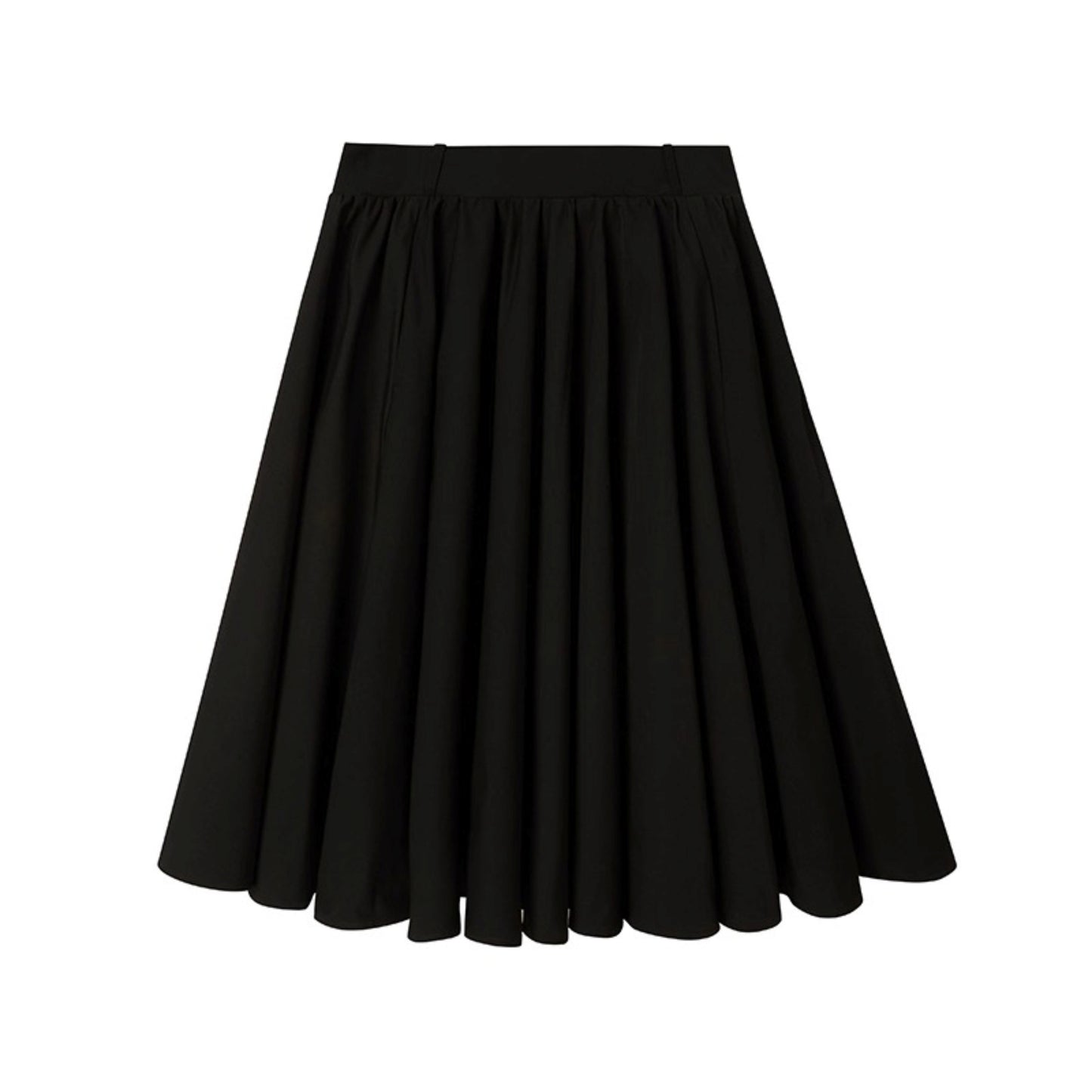 Elegant Pleated Midi Length Skirt