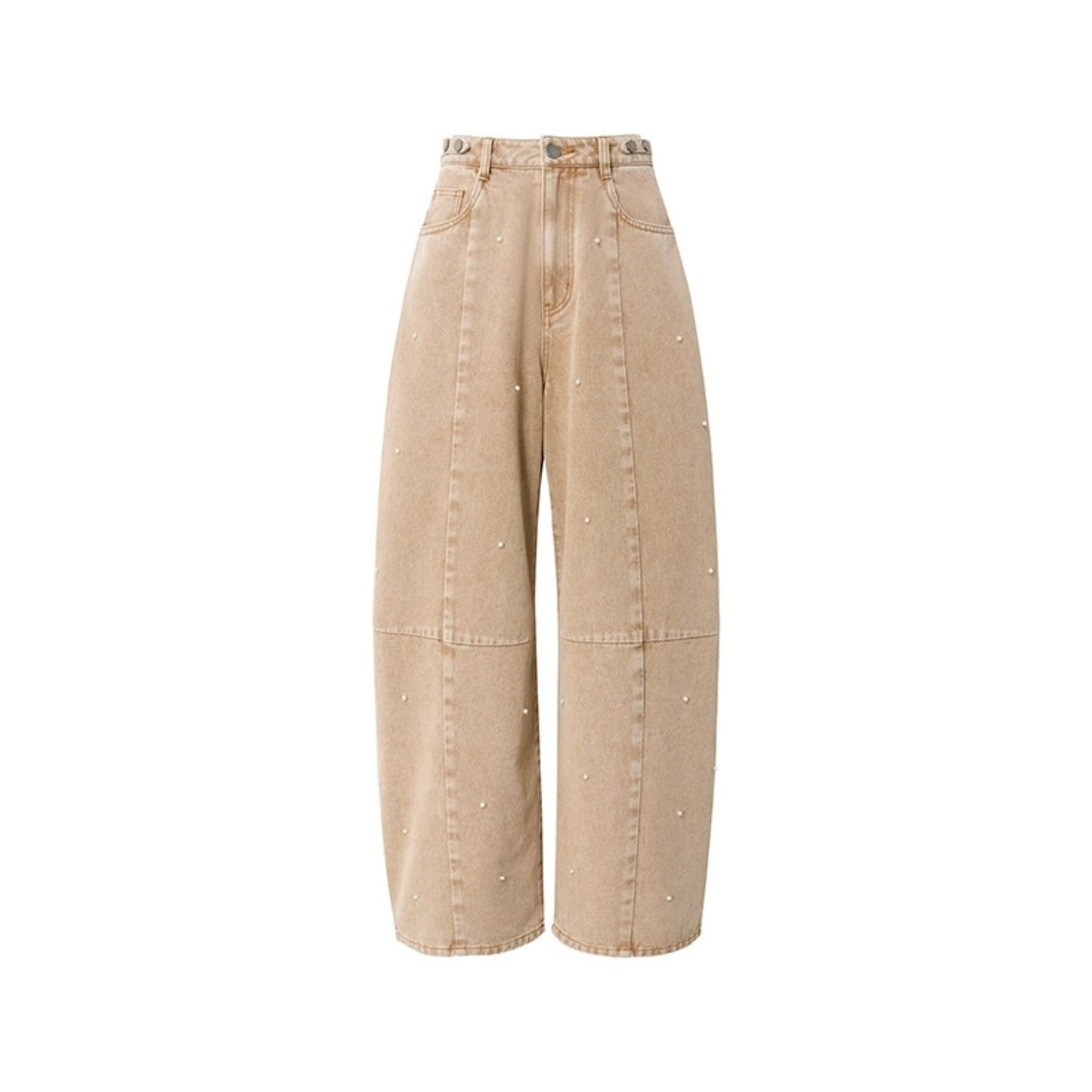 Washed Nail Beads Loose Scimitar Jeans