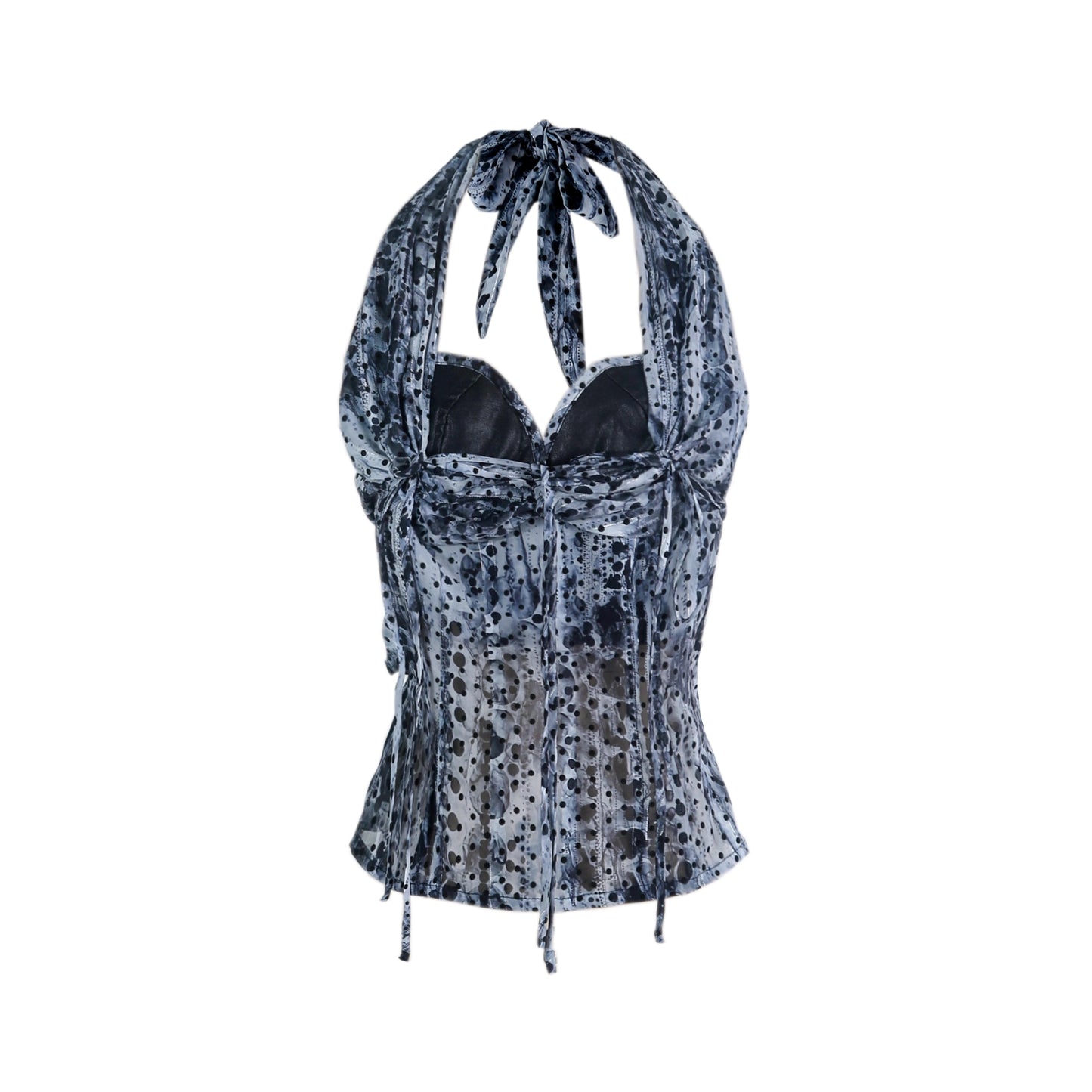 Leopard Chiffon Halterneck Camisole