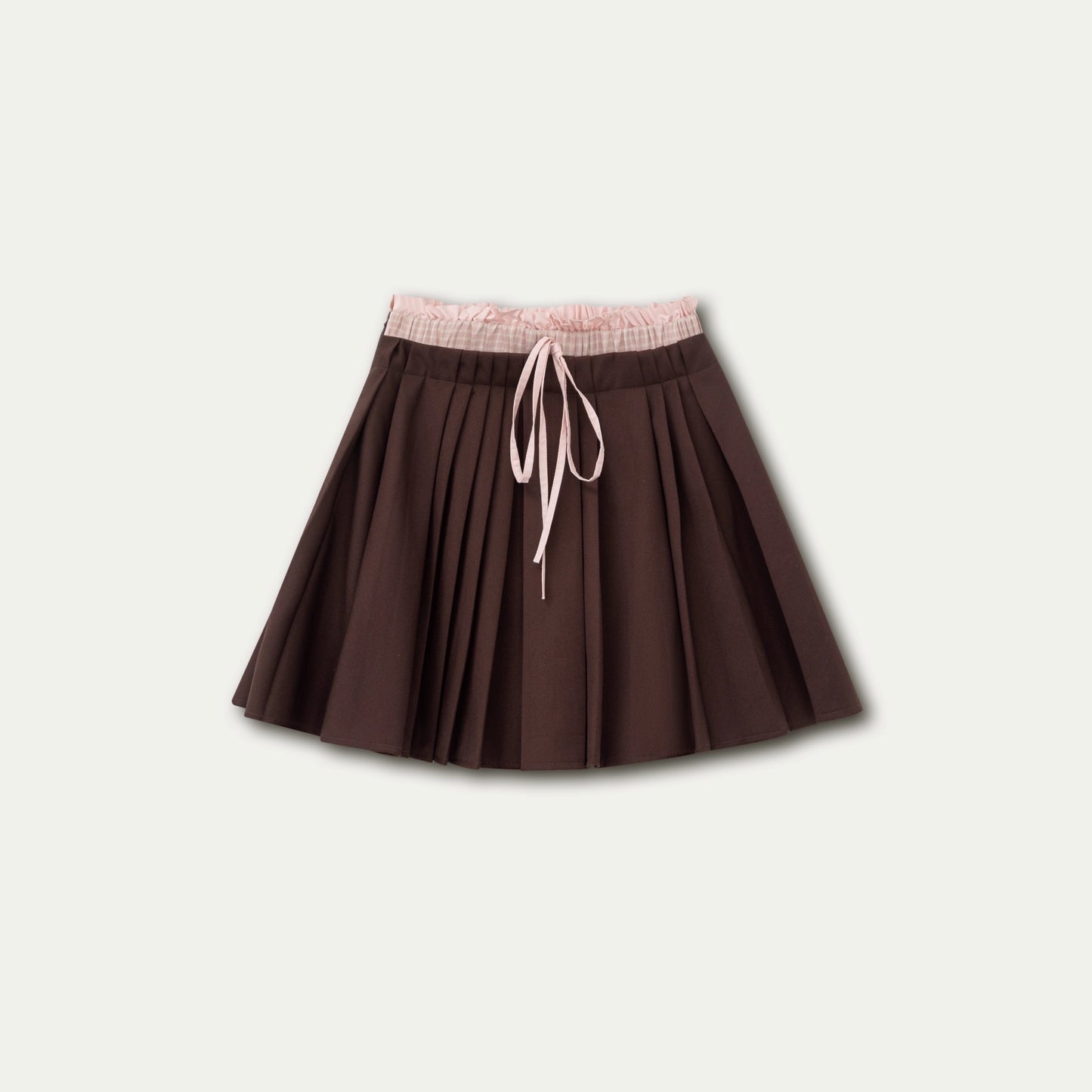 Spliced Waist Collegiate Skirt