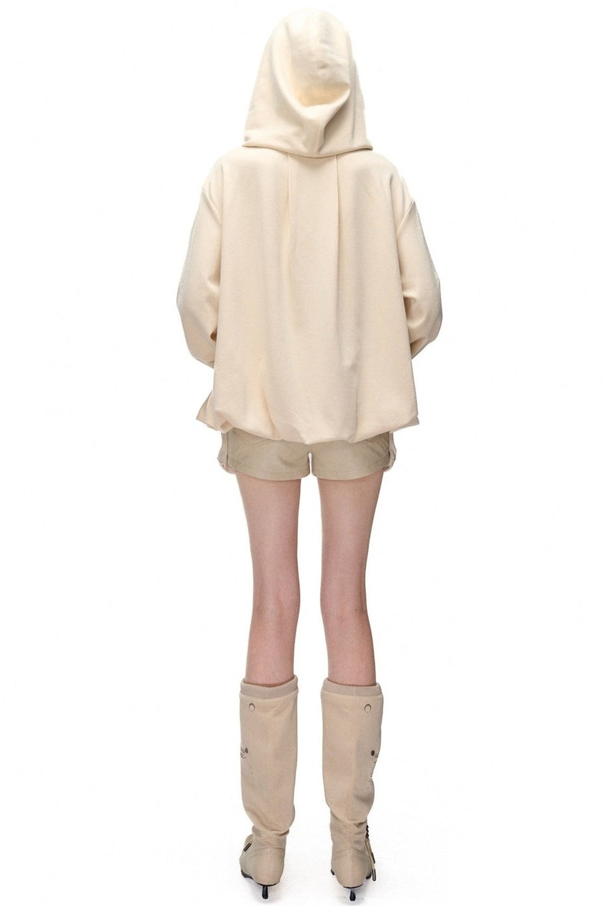 Bubble Cloud Floral-Shaped Loose-Fitting Pockets Hoodie