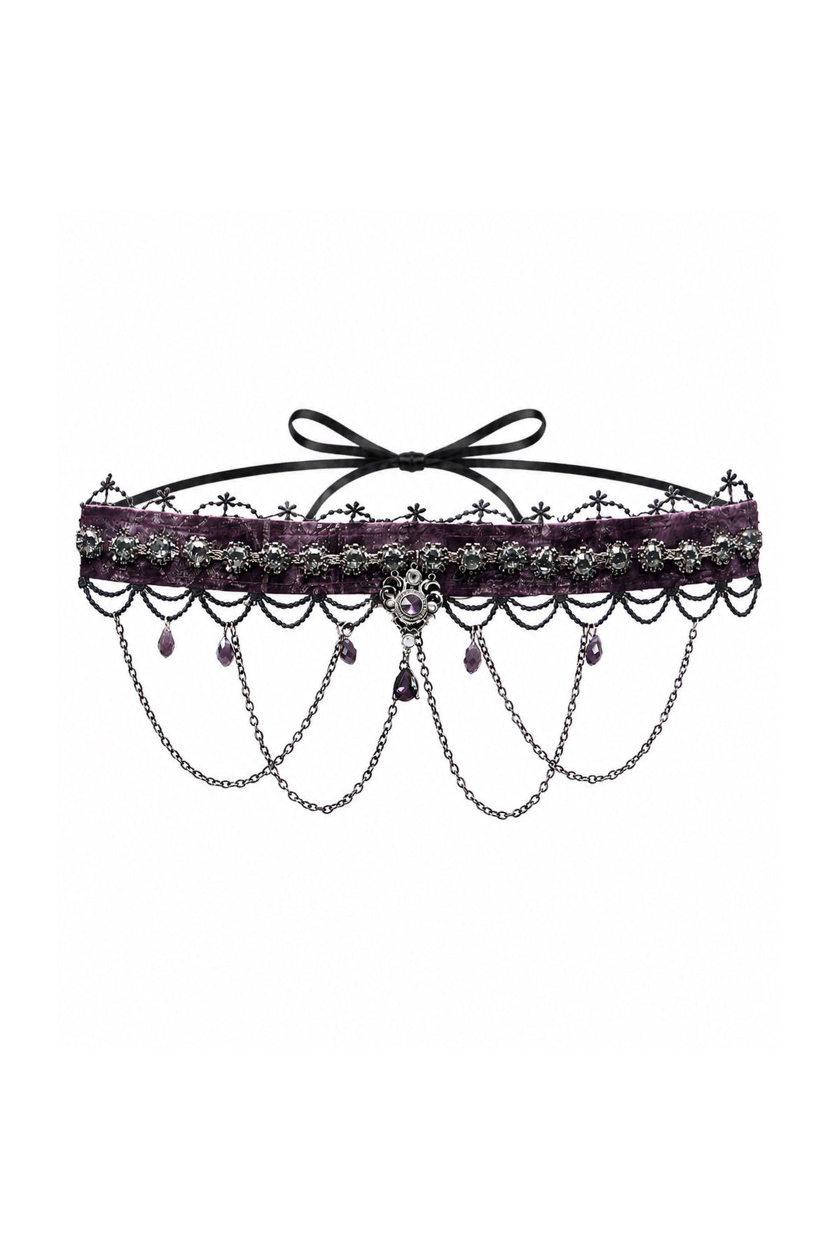 Gothic Purple Fishbone Corset