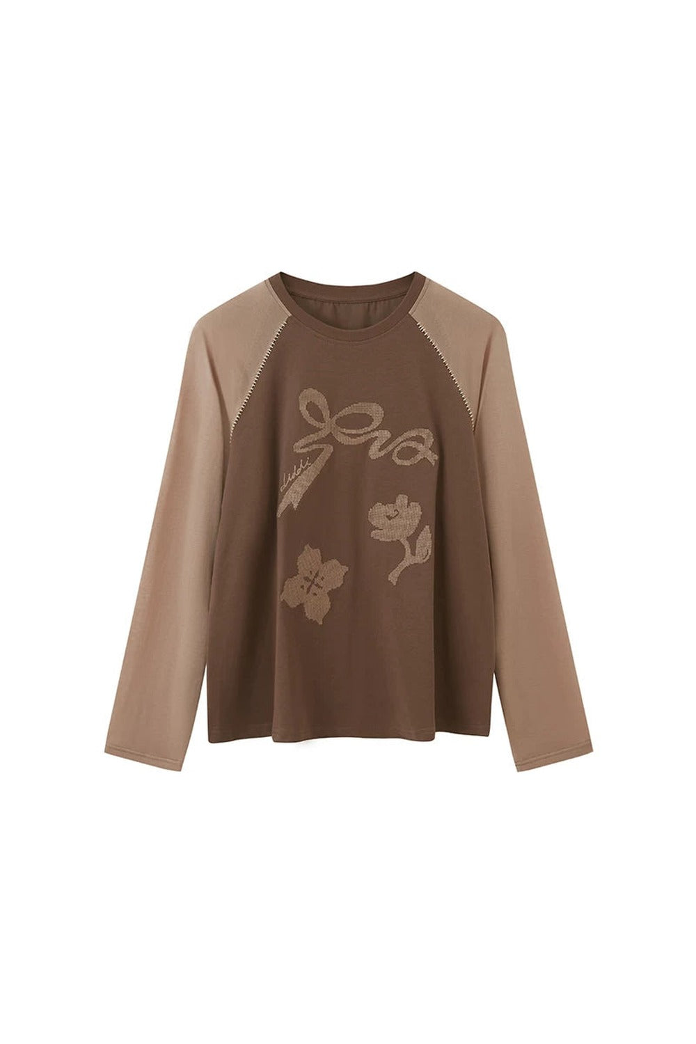 Bowknot Floral Long Sleeve Top