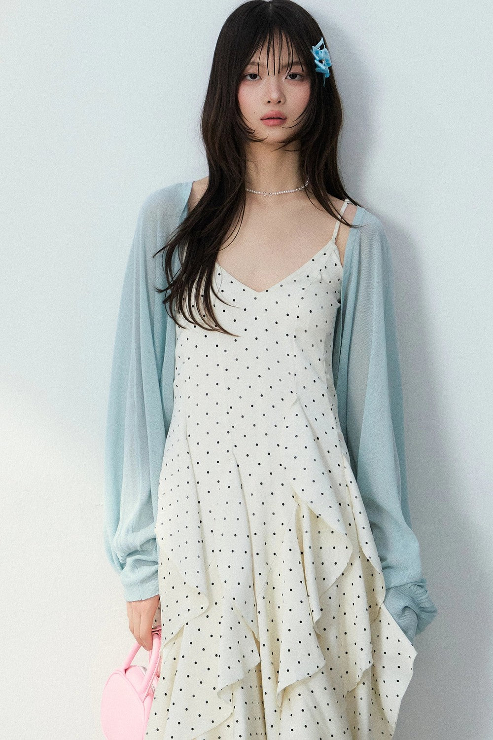 Batwing Lace Knit Cover-Up Set-Up