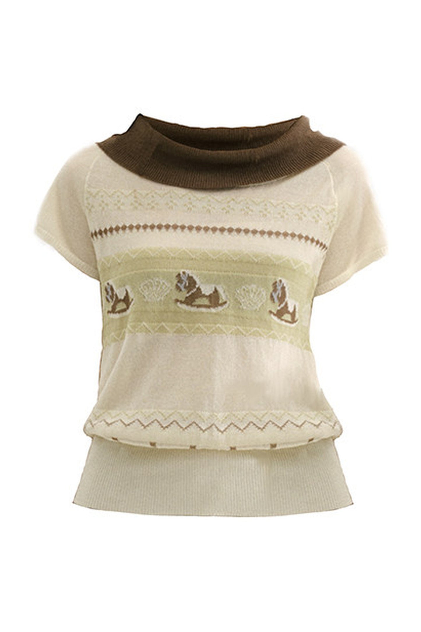 Mint Green Lyocell Rocking Horse Sweater