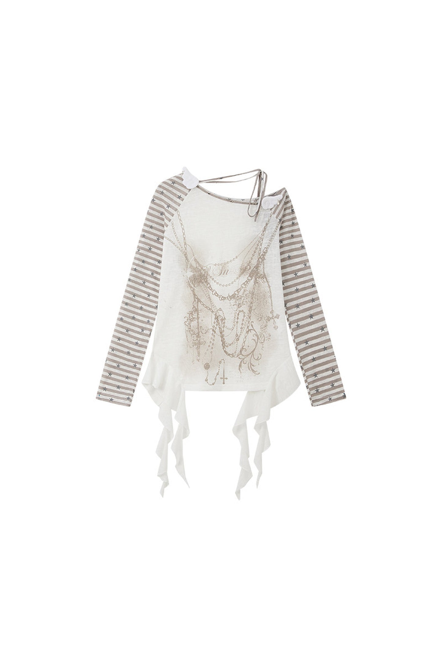 Blusa asimmetrica con protezione solare