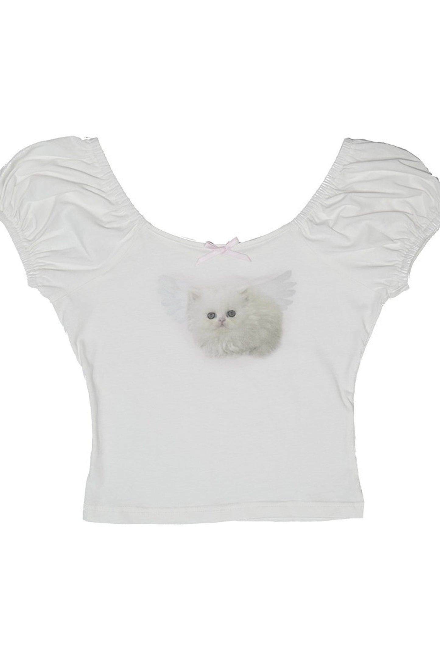 Cat Bunny Bow Short Sleeve T-shirt