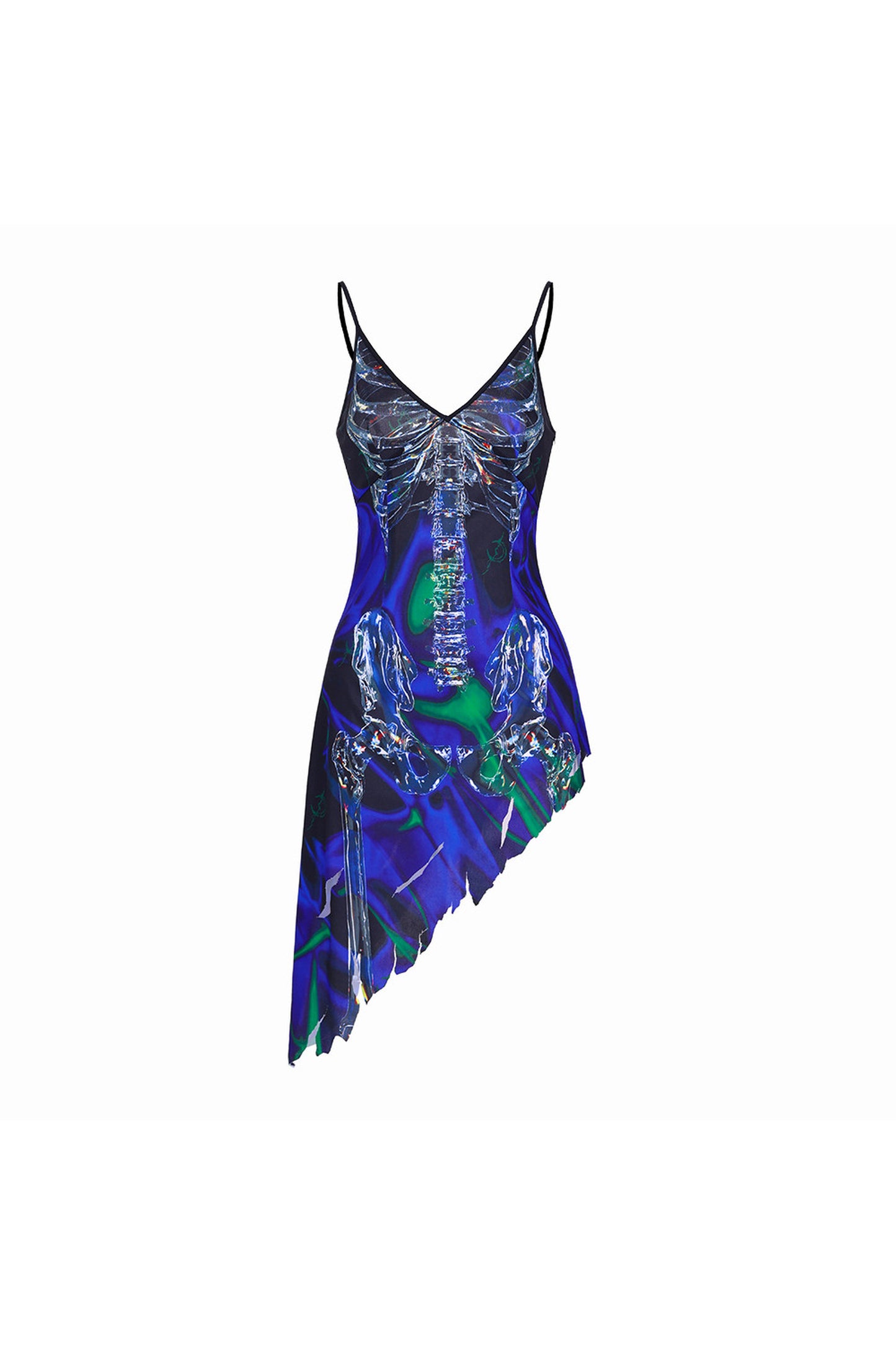 Y2K-Kleid mit asymmetrischem Schnitt