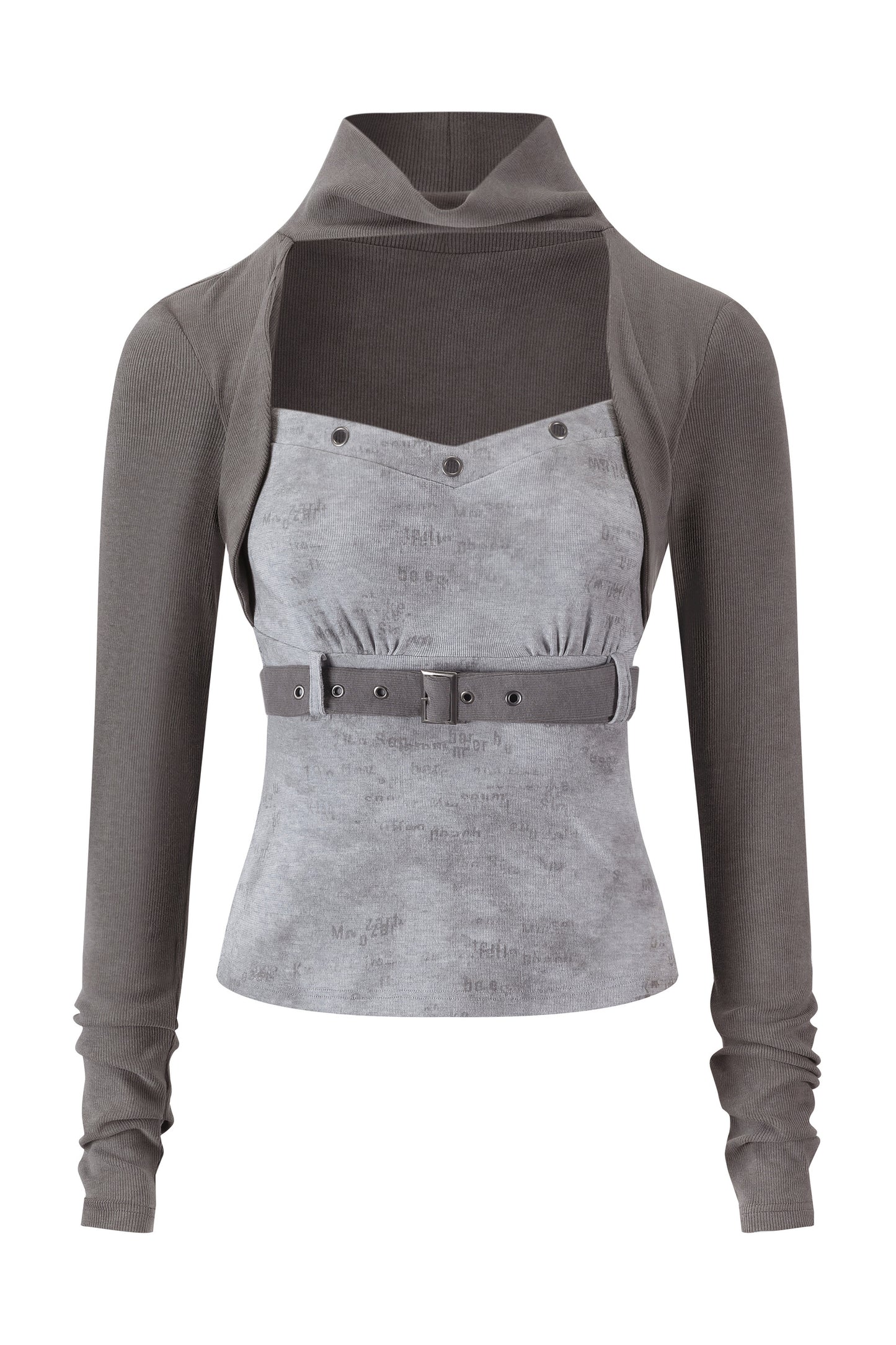 Layered Tie-Dye Knit Top