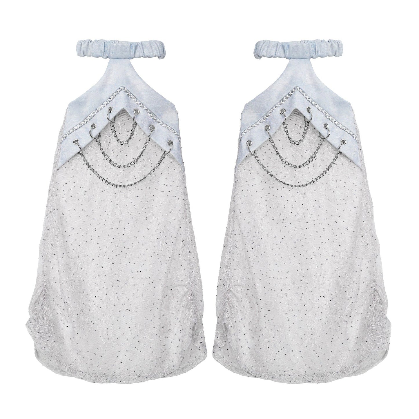 Y2K Rhinestone Lace Chain Leg Warmers