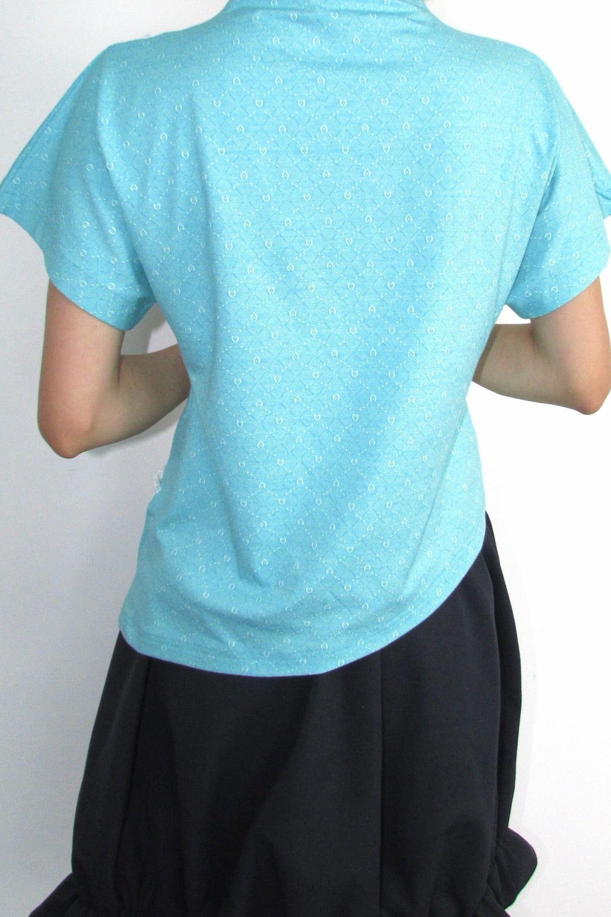 Mint Green Jacquard Lace T-shirt