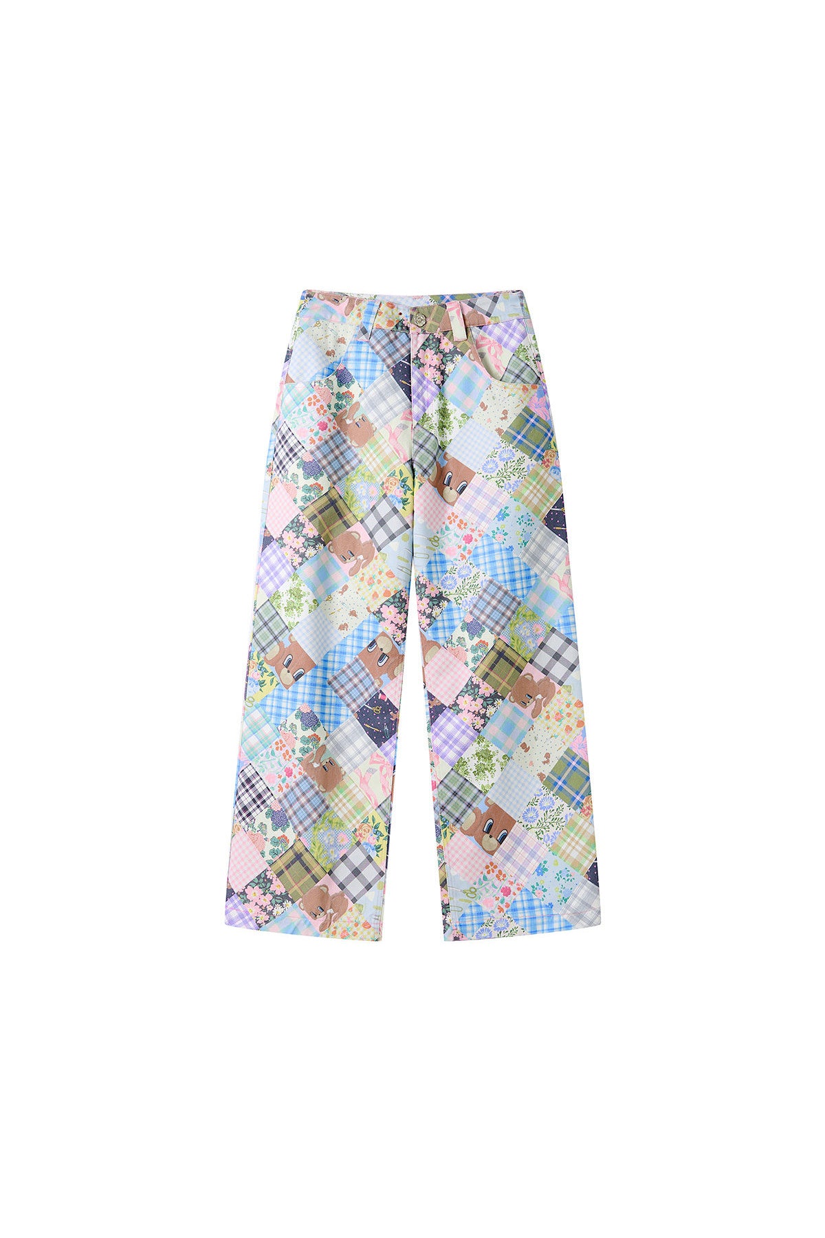 Bear florale Patchwork-Hose mit niedriger Taille
