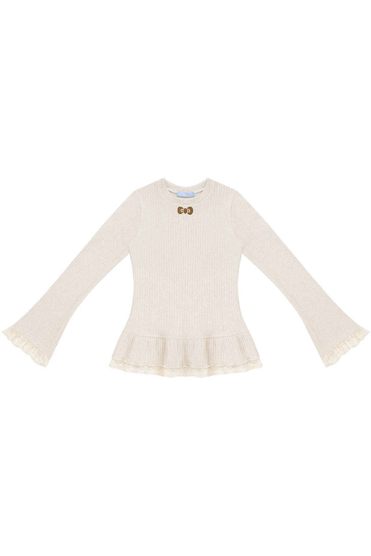 Apricot Butterfly Knit Sweater
