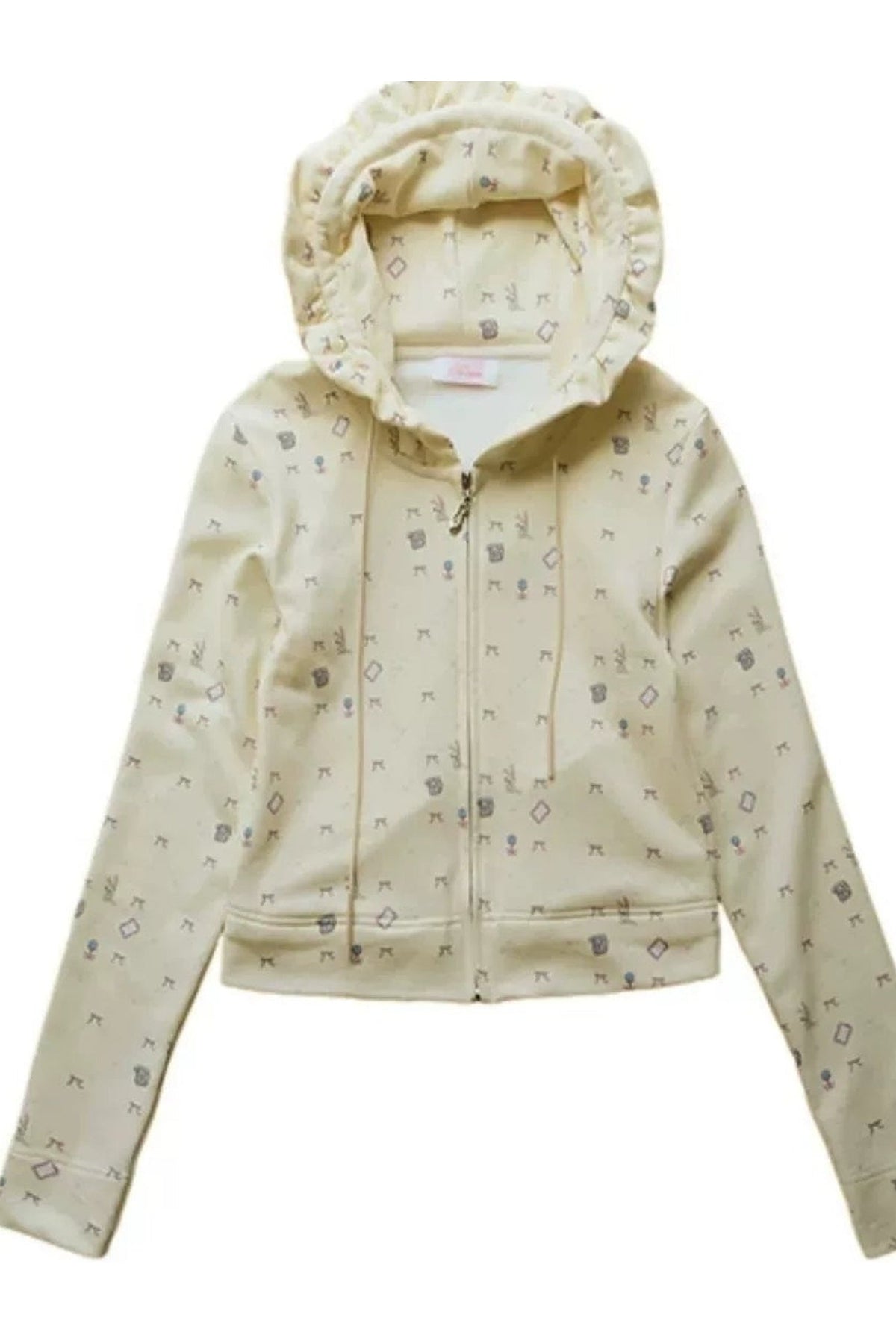 Bunny Print Hooded Sweatshirt Jacket