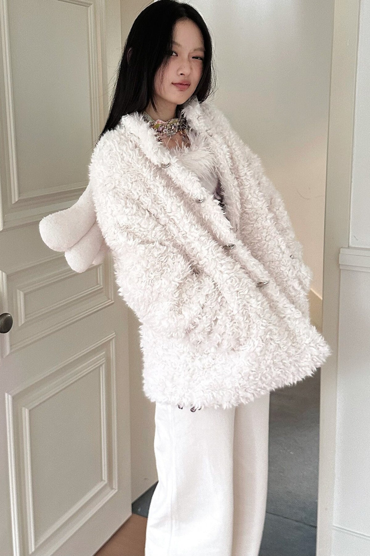 Detachable Angel Wings Furry Coat