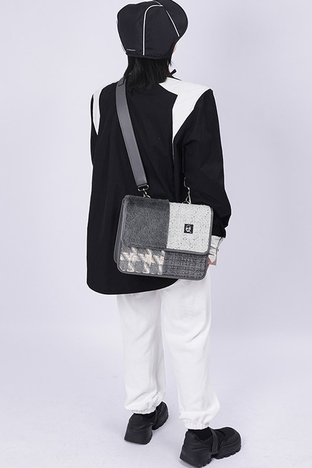 Y2K Color-Blocking Crossbody Bag