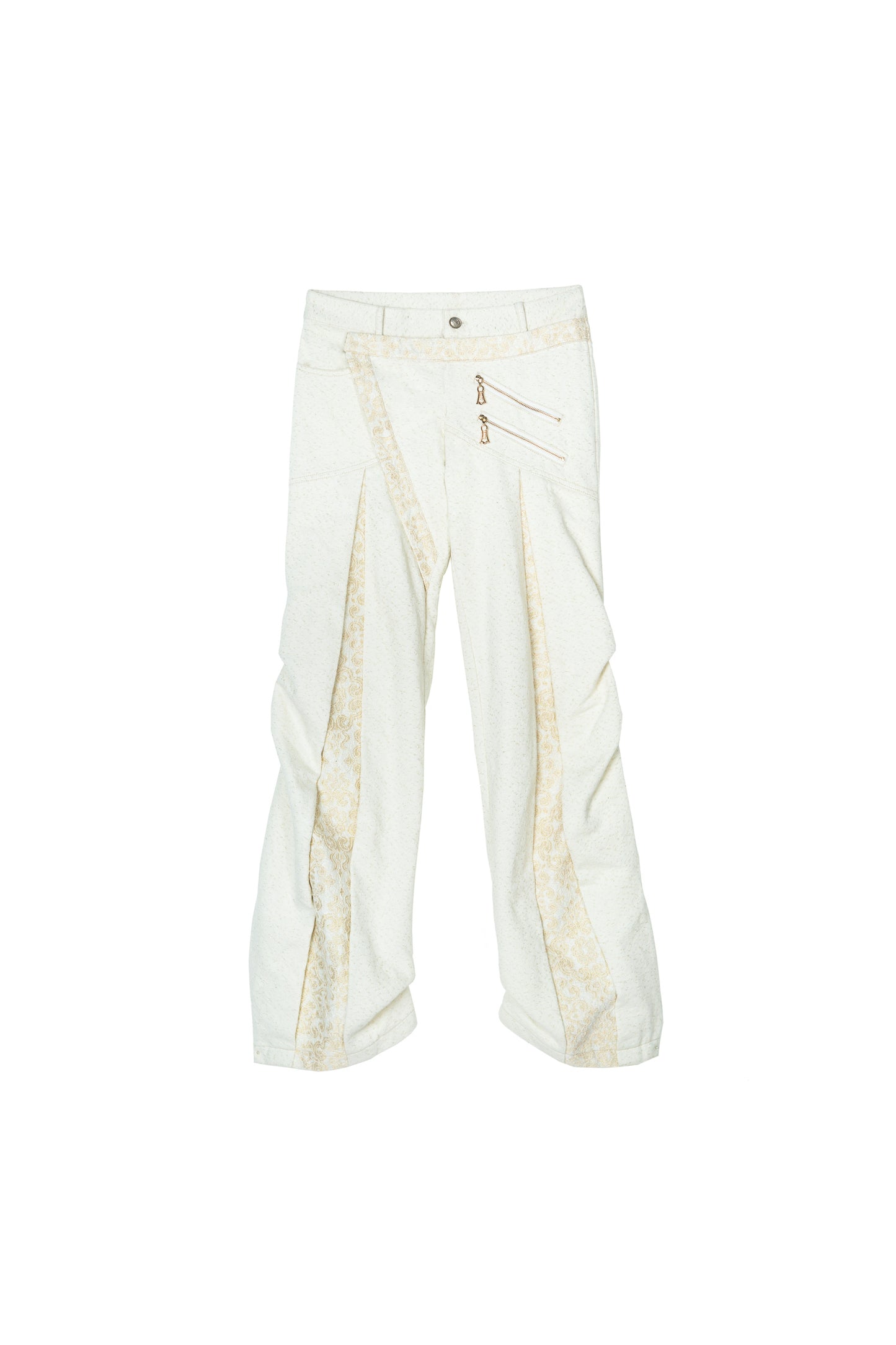 Hose mit doppeltem Bund und Spitzen-Patchwork