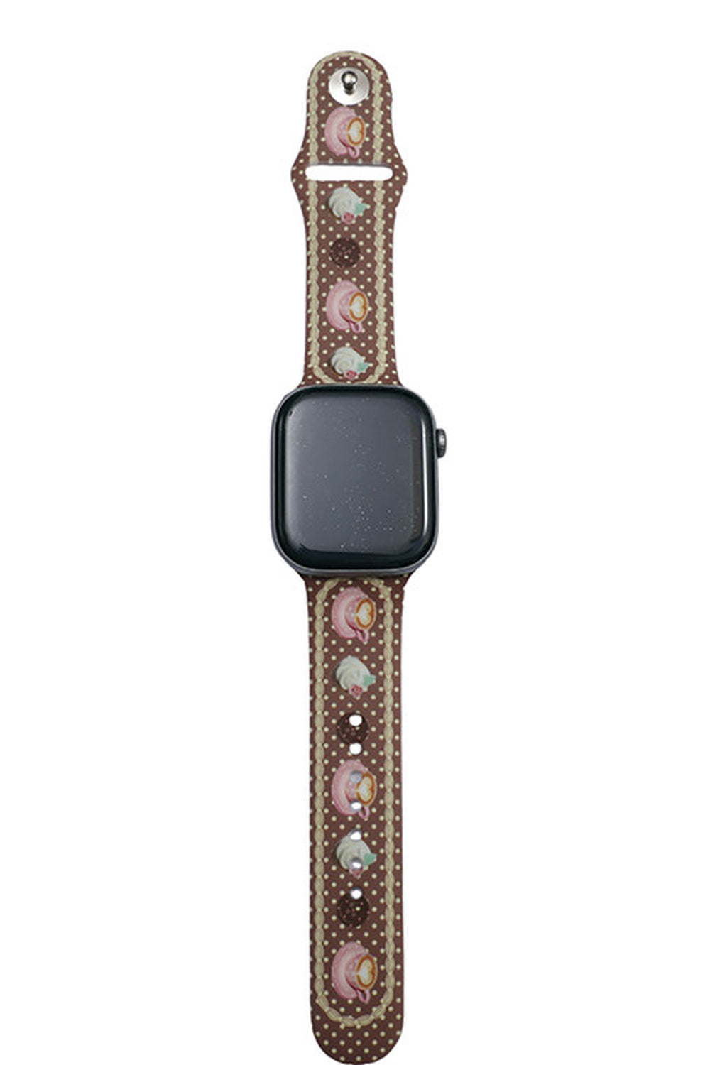 Rose Cake Print Silicone Watch