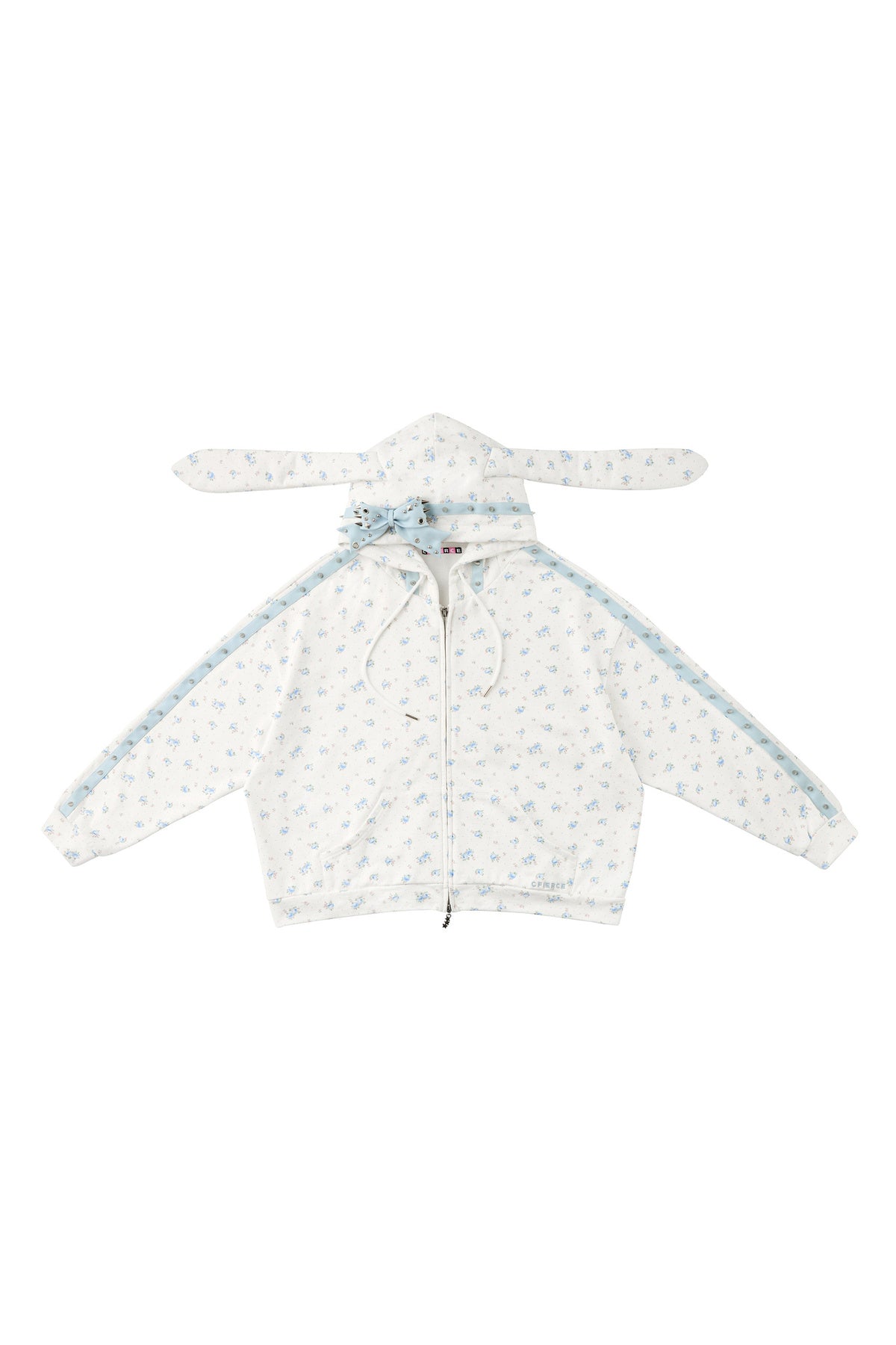 Rose Thorns Rabbit Ear Hoodie Jacket