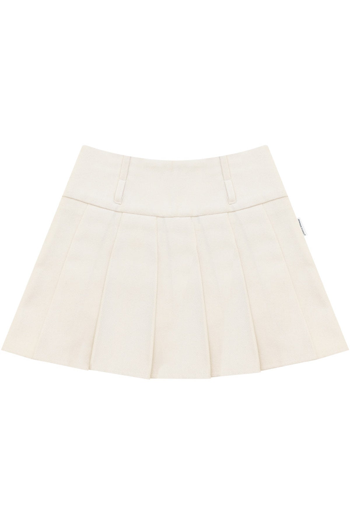 Pleated High Waist Woolen Skirt