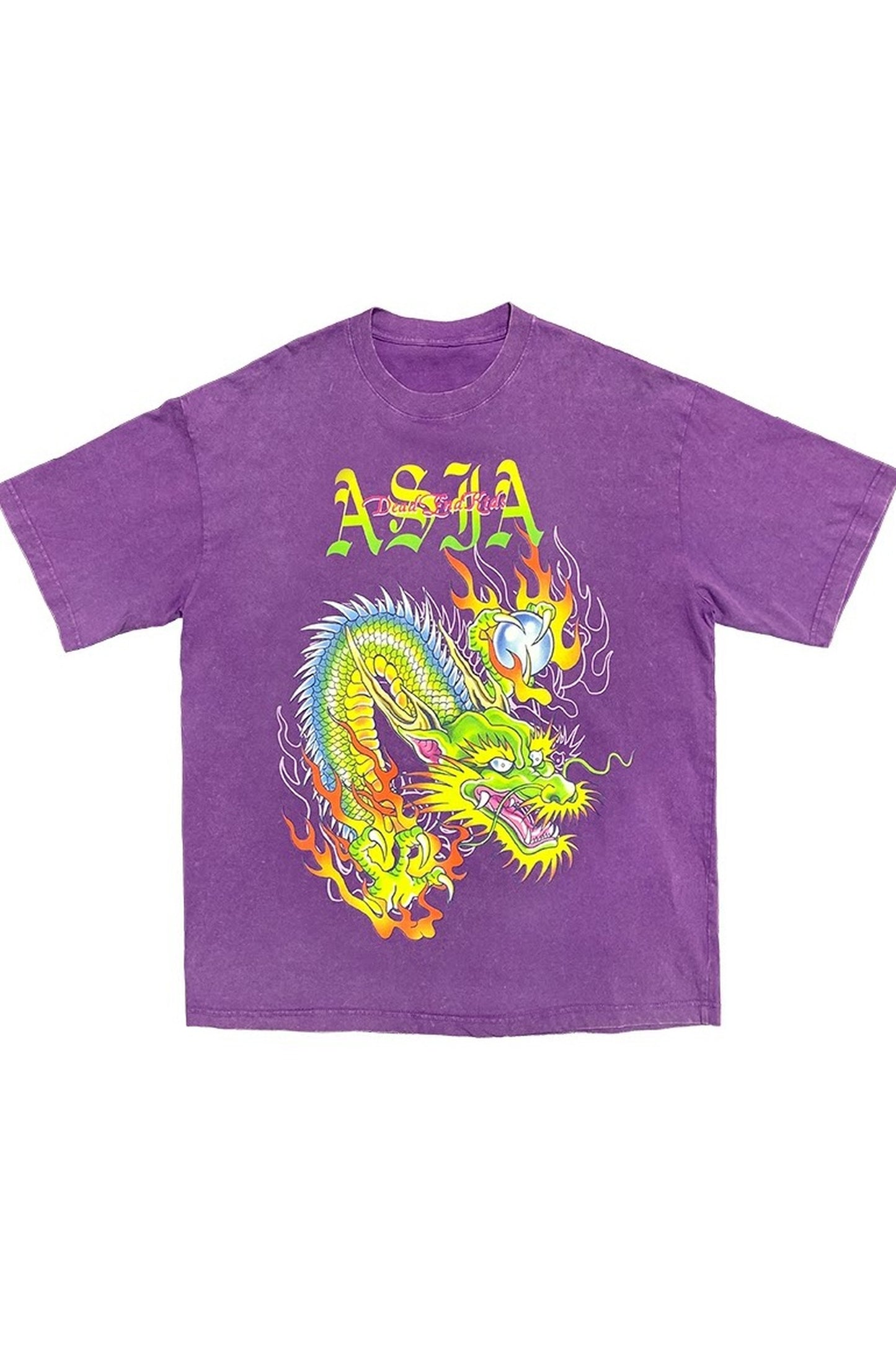 Blusa ampia con stampa drago