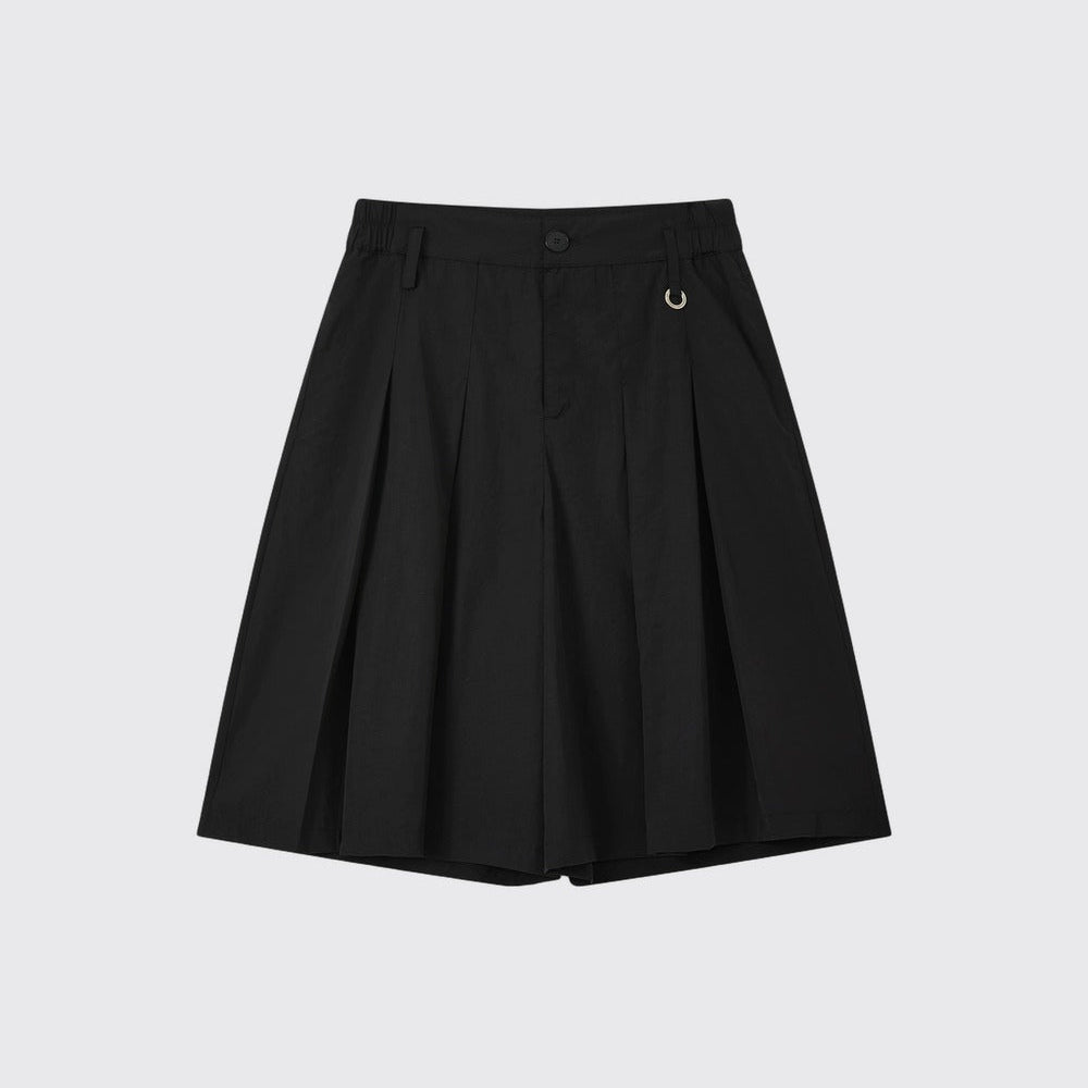 Mid-Length A-Line Pleated Skirt Pants