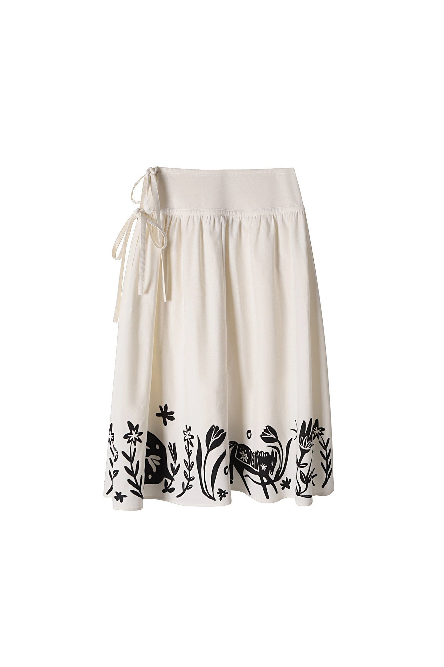 Floral Pony Linen Skirt