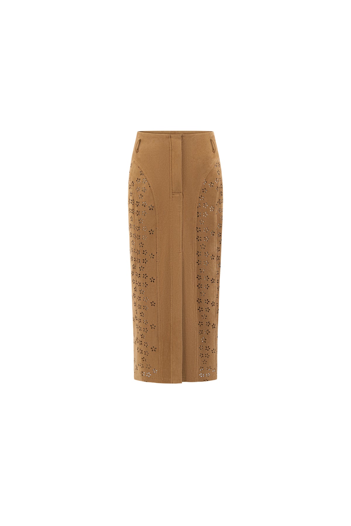 Suede Layered-Look Top and Skirt Set-Up