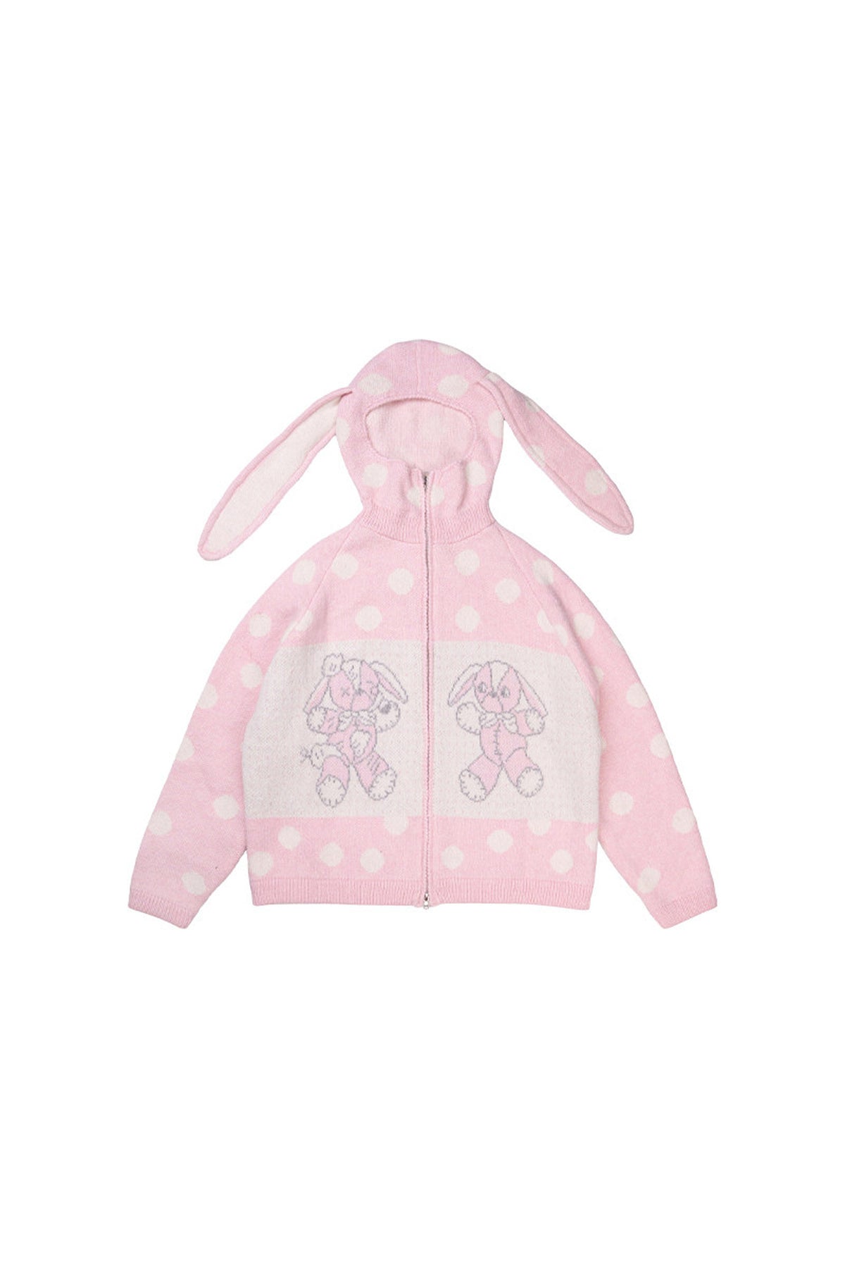 Asymmetrical Bunny Ear Broken Doll Sweater