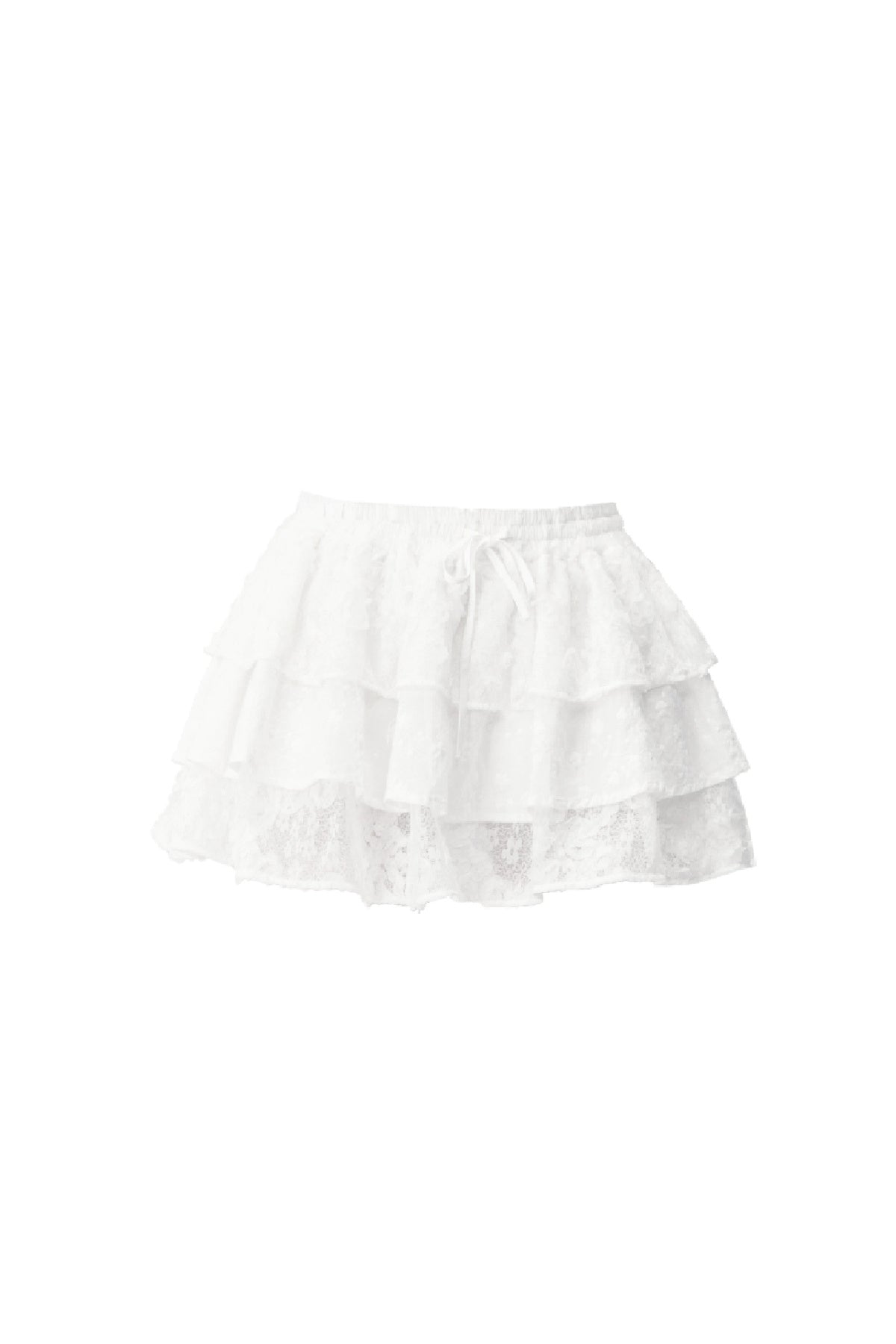 Lace Embroidered Top and Skirt Set-Up
