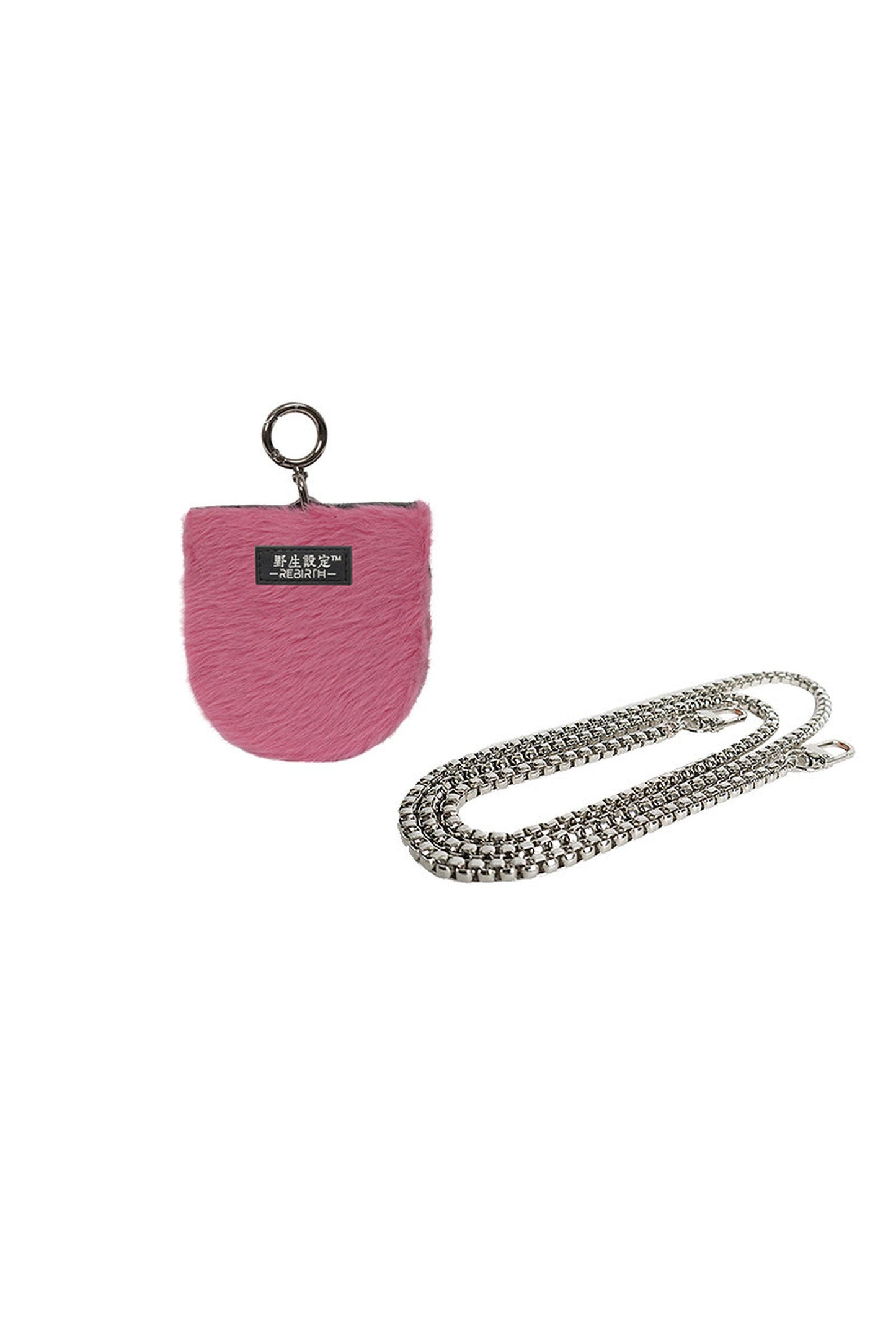 Color-Blocking Plush Coin Purse