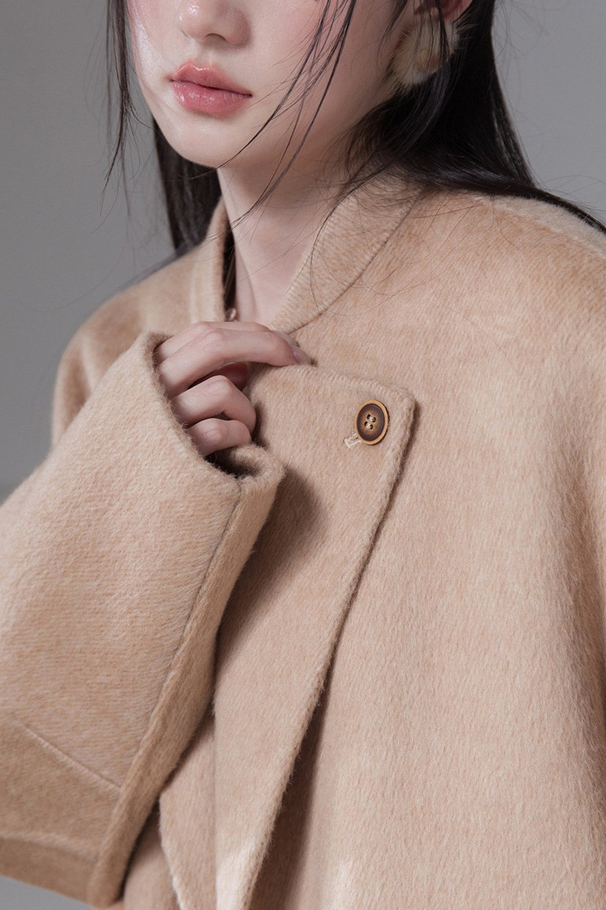Chestnut Brown Double-Sided Wool Coat