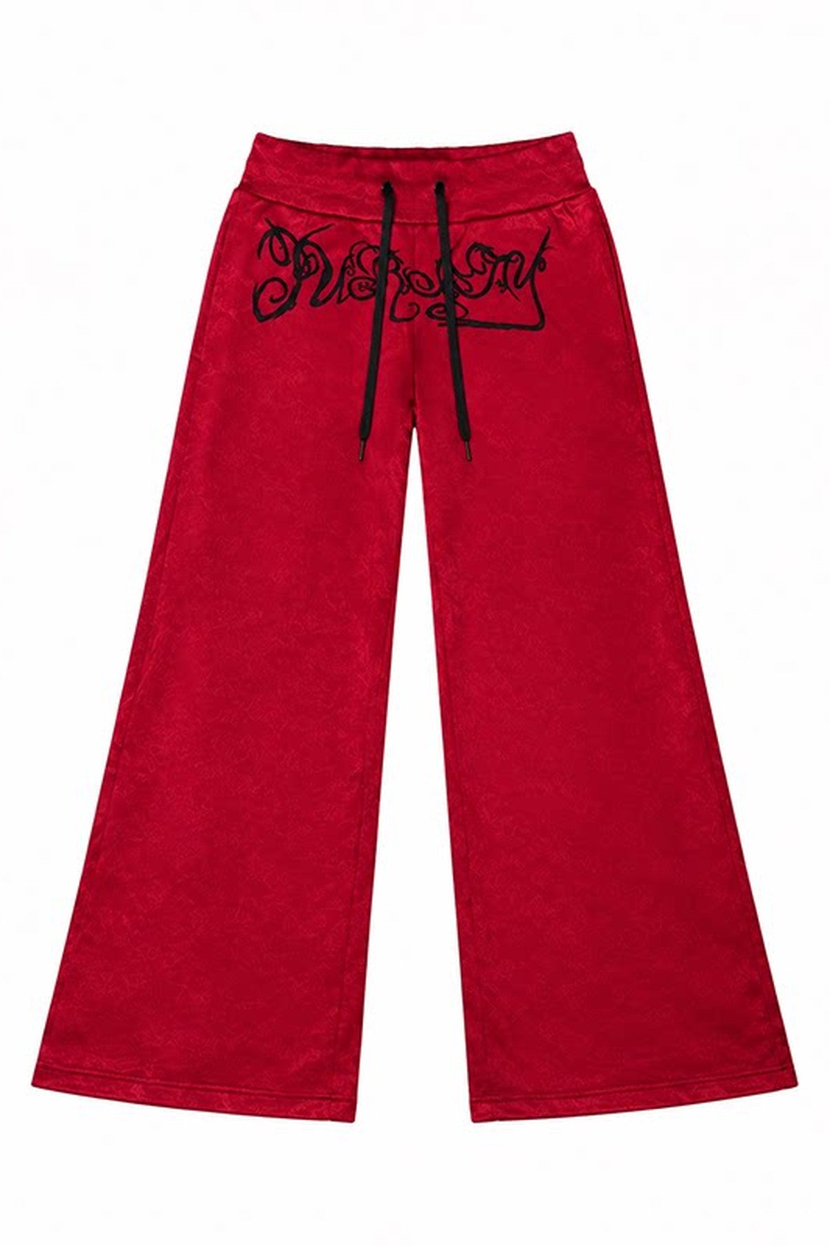 Red Zip-Up Hooded Sweatshirt and Pants Set-Up