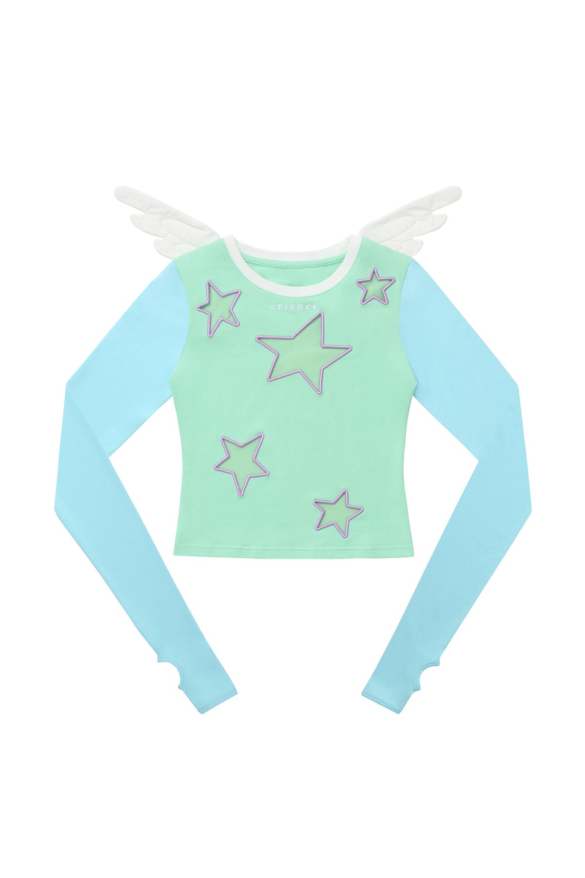 天使翅膀星形鏤空Long sleeve上衣