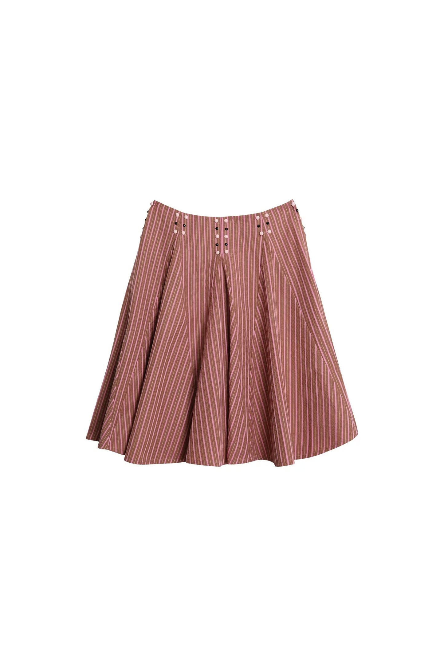 Retro Striped A-Line Skirt