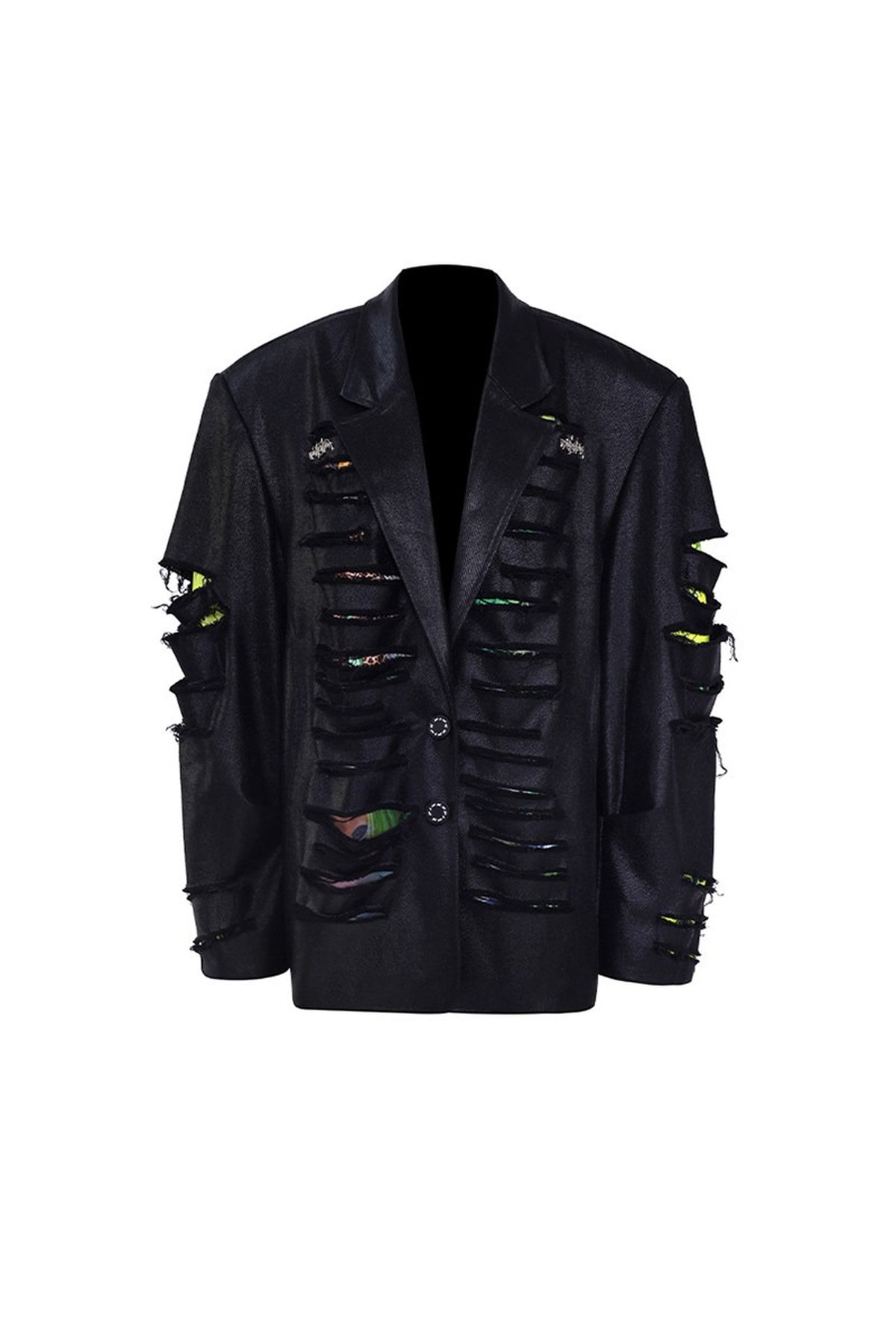 Oversized Distressed Punk Blazer Top