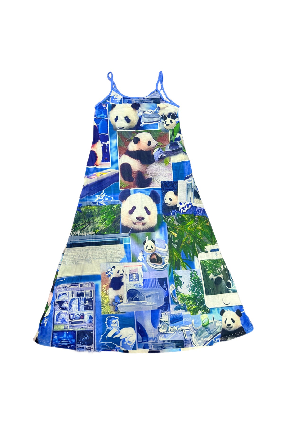 Panda Print Spaghetti Strap Dress