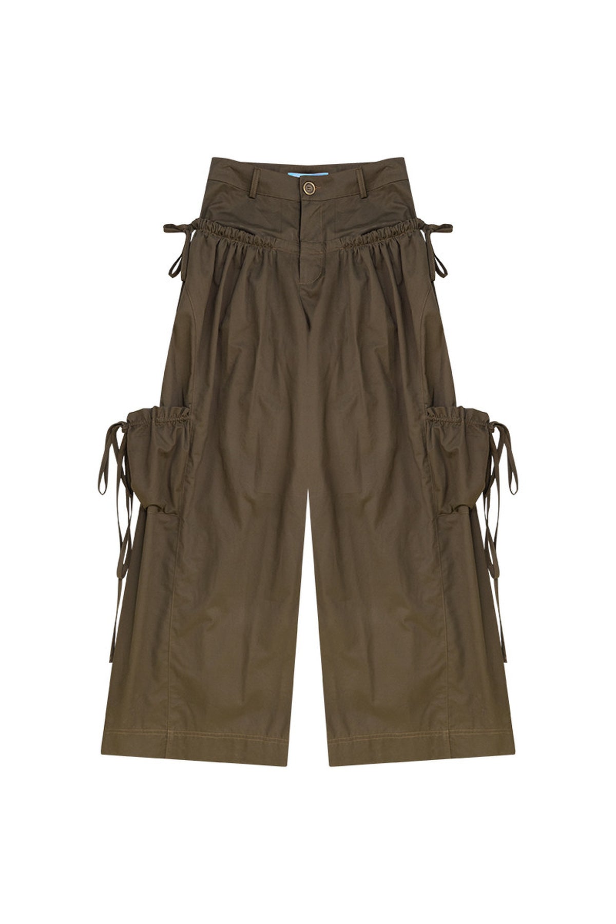 High-Waisted Pocket Workwear Wide-Leg Pants