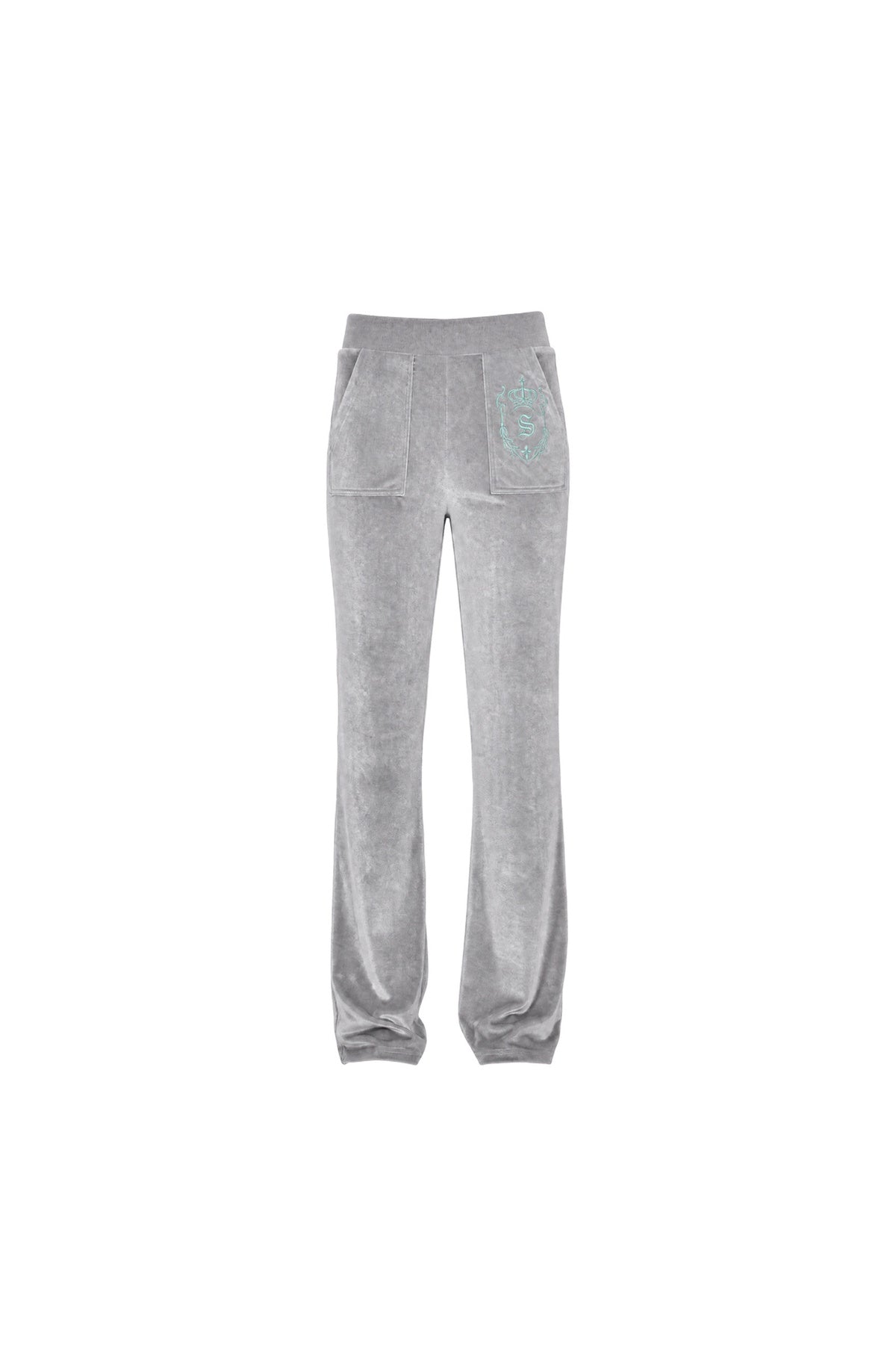 Glossy Velvet Hooded Tracksuit Set-Up
