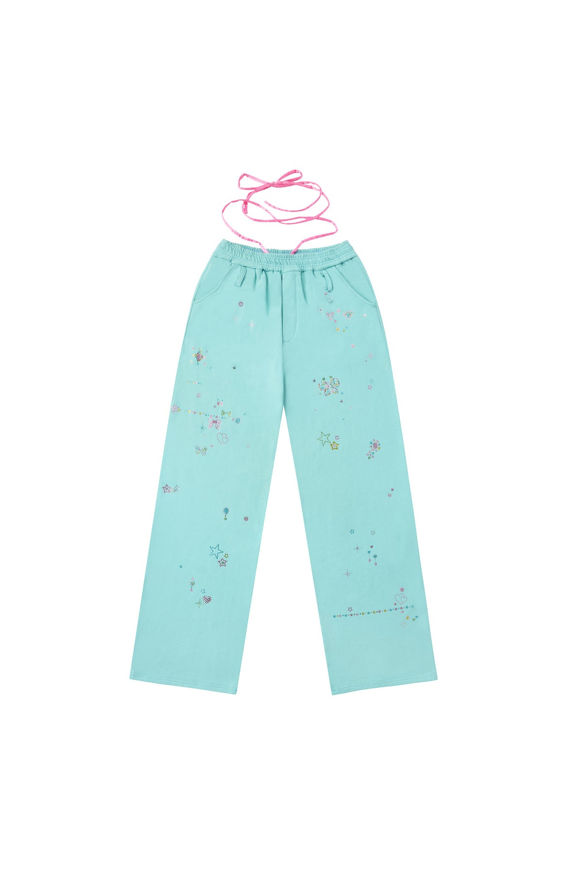 Rhinestone Embellished Sweatpants